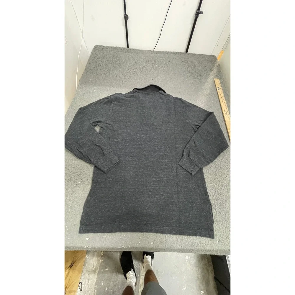 Polo Ralph Lauren Polo Shirt Mens M Gray Excellent Long Sleeve Pony Logo Heather